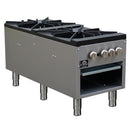 Forno Commerciale 18-Inch Gas Stock Pot Range with 2 Powerful 3-Ring Burners, 160,000 BTU in Durable Stainless Steel and Heavy-Duty Cast Iron Grates (FCMSP0094-18)