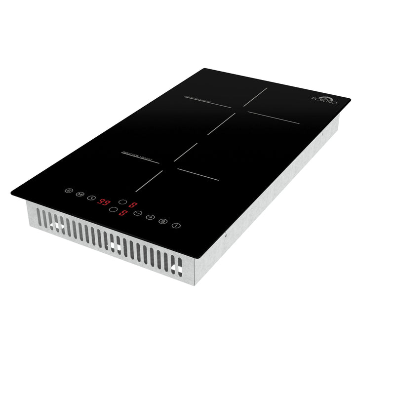 Forno  Parco 12-Inch Induction Cooktop, 2 Zones, 3600W, Touch Control, 9 Power Levels & Booster Function  (FCTIN0583-12)