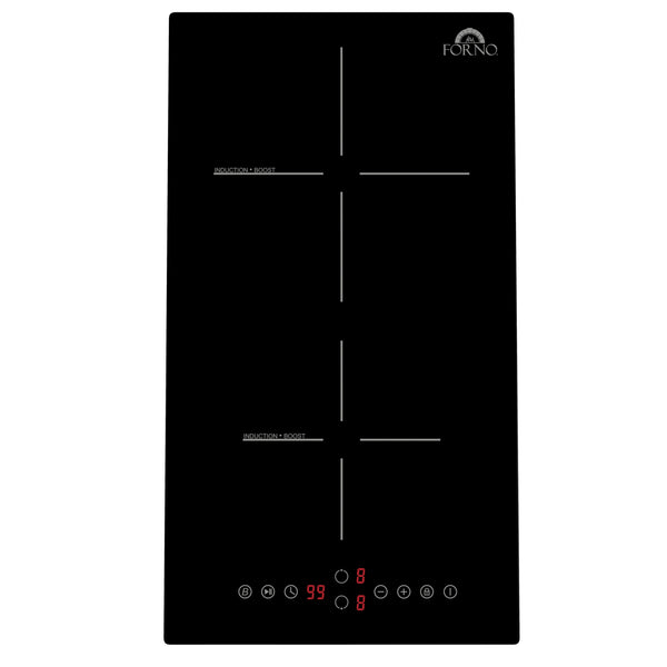 Forno  Parco 12-Inch Induction Cooktop, 2 Zones, 3600W, Touch Control, 9 Power Levels & Booster Function  (FCTIN0583-12)