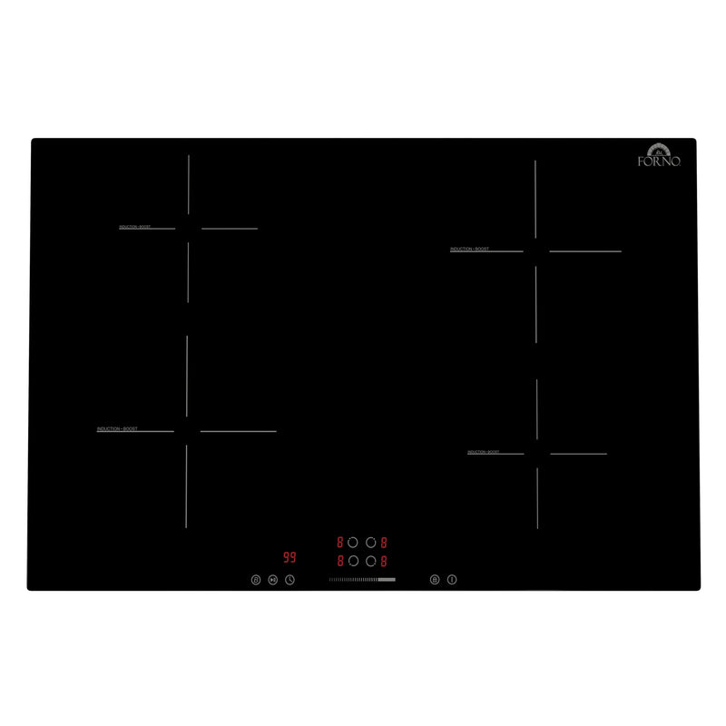 Forno  Parco 30-Inch Induction Cooktop, 4 Zones, 7200W, Touch Control, 9 Power Levels & Booster Function (FCTIN0583-30)