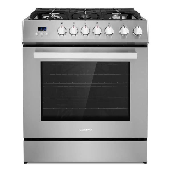 Cosmo 30-Inch 5.0 Cu. Ft. Single Oven Gas Range with 5 Burner Cooktop