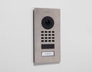 DoorBird D1101V Flush-Mount IP Video Intercom, 1 Call Button in Pastel Green, RAL 6019