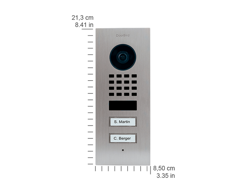 DoorBird D1102V Flush-Mount IP Video Door Station in Chrome