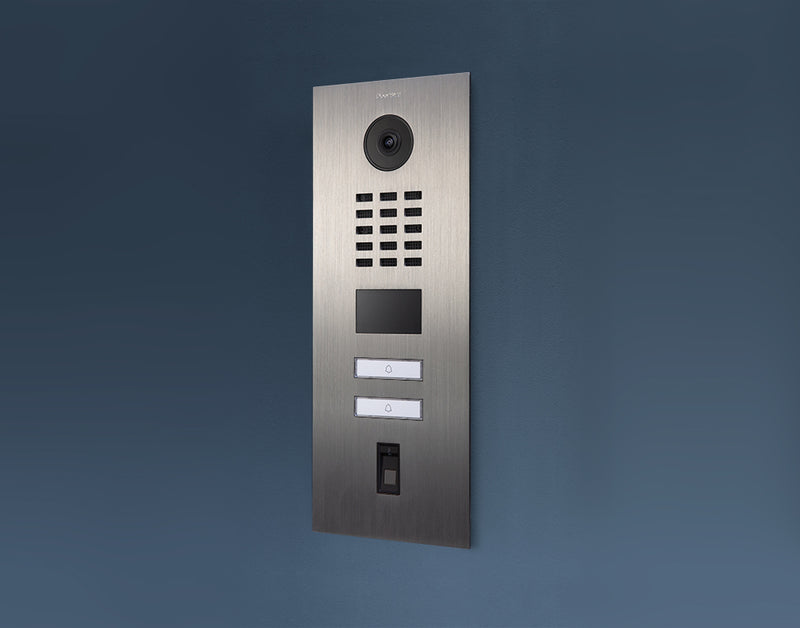 DoorBird D2102FV Fingerprint 50 IP Video Door Station, 2 Call Button in Brass