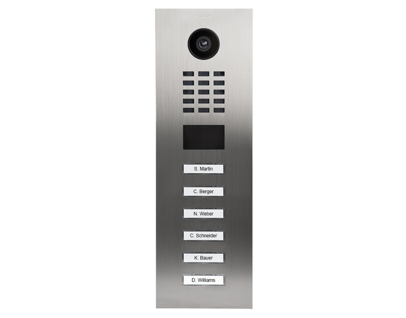 DoorBird D2106V IP Video Door Station, 6 Call Buttons in Brass