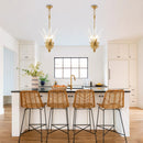 Parrot Uncle 17-Inch Vito 3-Light Feather-Shaped Island Pendant Light (D3014)