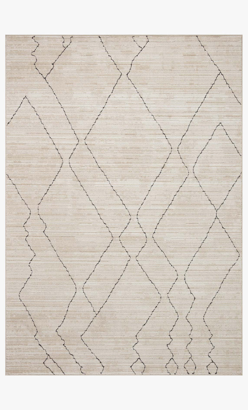 Loloi II Runner Rug 2' 7" x 12' in Sand and Charcoal (DAR-03)