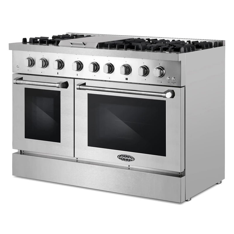 Cosmo 48-Inch Dual Fuel Range with Griddle and Double Oven (COS-DFRL486GK)