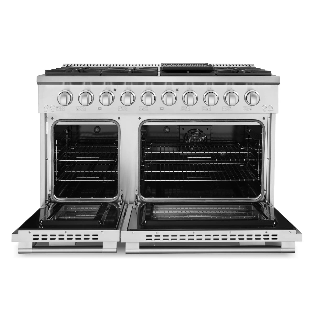 Cosmo 48-Inch High End Style Double Oven Dual Fuel Range in Stainless