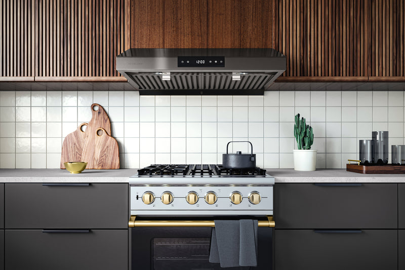 Hauslane Under Cabinet Touch Control Range Hood with Stainless Steel Filters in Black Stainless Steel (UC-PS18BSS)