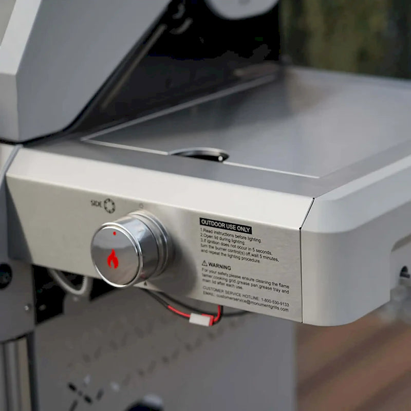 Monument Mesa Propane Gas Grill in Stainless Steel with 3 Burners (M305)