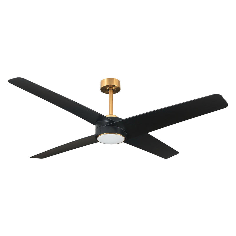 Parrot Uncle 60-Inch Parvez Modern DC Motor Downrod Mount Reversible Ceiling Fan with Lighting and Remote Control (F8313110V)