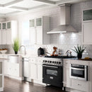 ZLINE 36-inch Legacy Series Dual Fuel Range with Black Matte Door (RA-BLM-36)