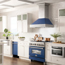 ZLINE 18-Inch Dishwasher in Blue Matte with Stainless Steel Tub and Modern Style Handle (DW-BM-H-18)