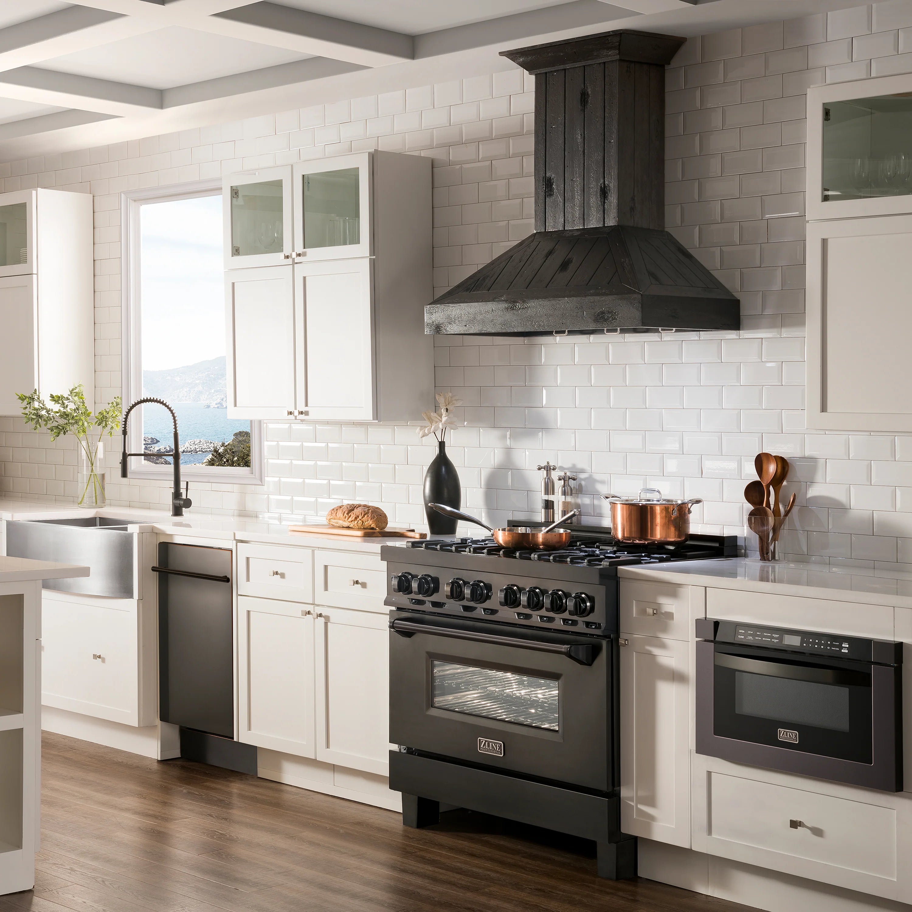 Dishwasher installed in modern kitchen cabinetry with stainless look