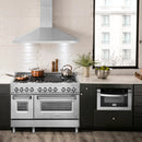 ZLINE 3-Piece Appliance Package - 48-Inch Rangetop, Convertible Range Hood, and Double Wall Oven in Stainless Steel (3KP-RTRH48-AWD)