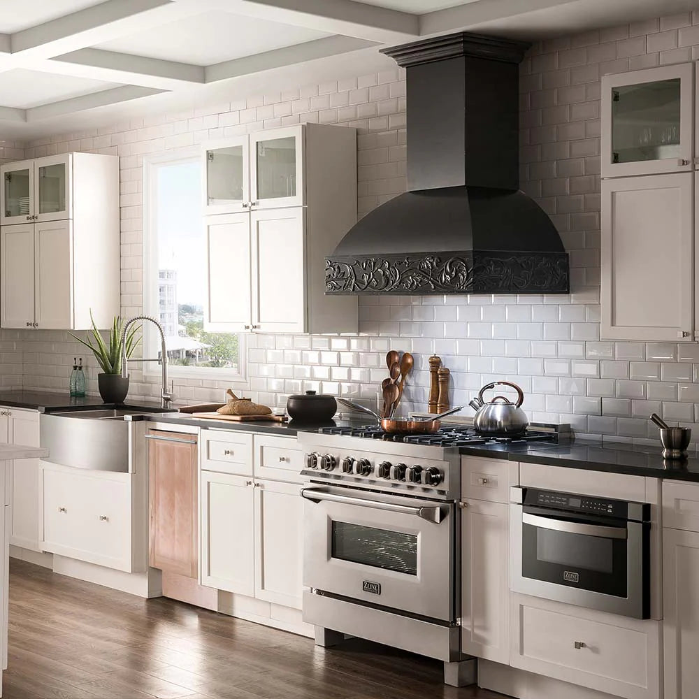 Integrated 18-inch top-control dishwasher with wood front panels in kitchen