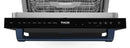 Gordon Ramsay by Thor Kitchen 4-Piece Appliance Package -  30-Inch Electric Range,  Wall Mount Range Hood, 36-Inch French Door Refrigerator, and Dishwasher in Black with Blue Trim