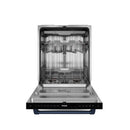 Gordon Ramsay by Thor Kitchen 3-Piece Appliance Package - 30-Inch Electric Range with Tilt Panel Touch Control, 36-Inch Refrigerator, and Dishwasher in Black with Blue Trim