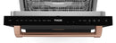 Gordon Ramsay by Thor Kitchen 4-Piece Appliance Package -  48-Inch Propane Gas Range, Wall Mount Range Hood, 36-Inch French Door Refrigerator, and Dishwasher in Black with Rose Gold Trim