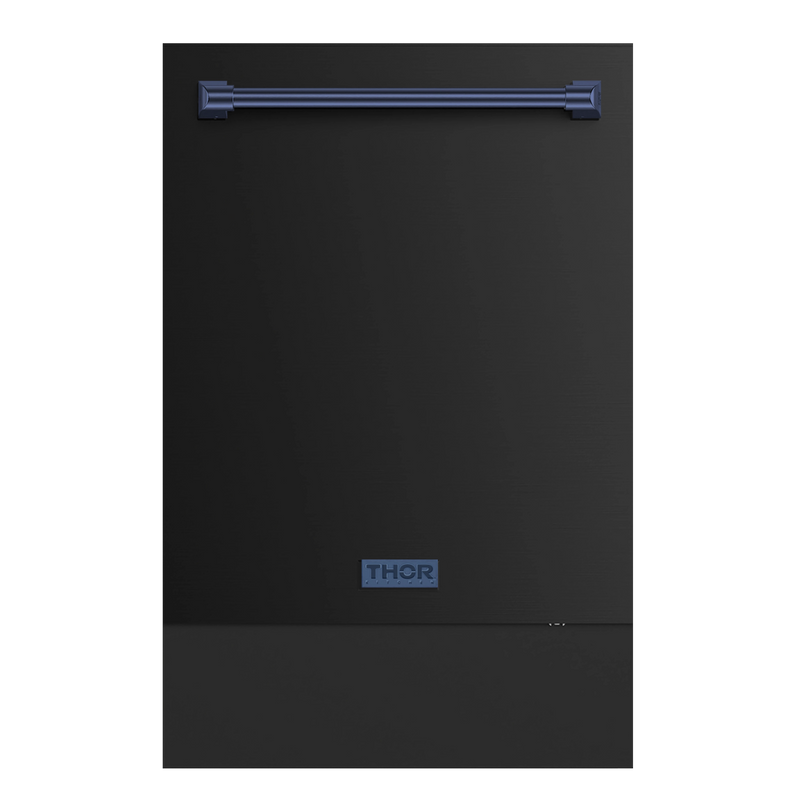 Thor Kitchen Gordon Ramsay Series 24 Inch Dishwasher in Black with Navy Blue Trim (DW24X8BA00-BLU)