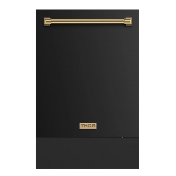 Thor Kitchen Gordon Ramsay Series 24-Inch Dishwasher in Black with Bronze Trim (DW24X8BA00-BRZ)