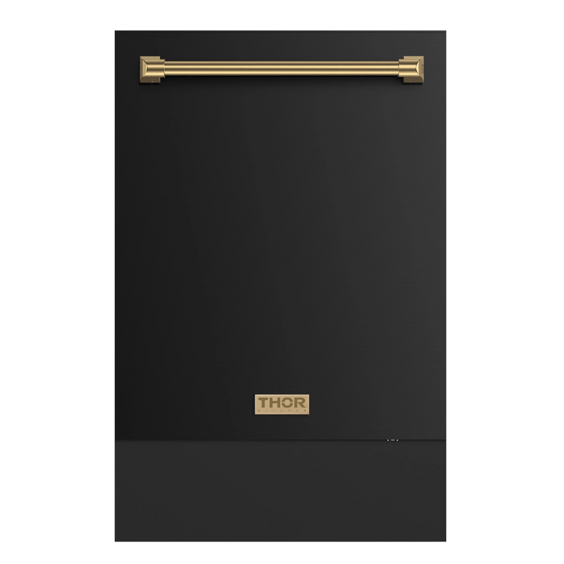 Thor Kitchen Gordon Ramsay Series 24-Inch Dishwasher in Black with Bronze Trim (DW24X8BA00-BRZ)