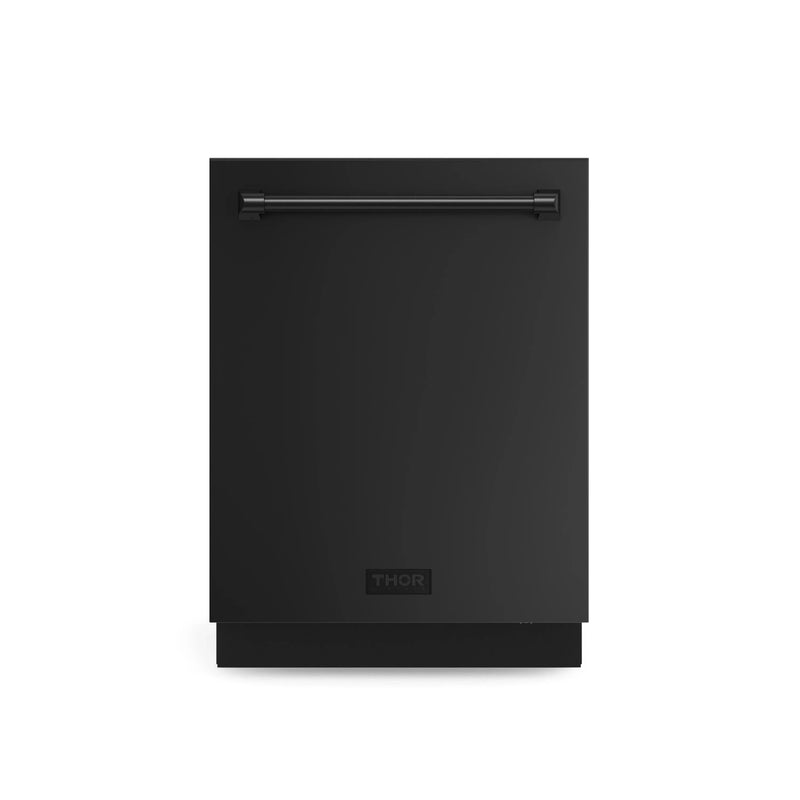 Gordon Ramsay by Thor Kitchen 3-Piece Appliance Package - 30-Inch Propane Gas Range, Tilt Panel, 36-Inch Refrigerator, and Dishwasher in Black