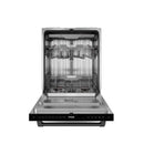 Gordon Ramsay by Thor Kitchen 4-Piece Appliance Package -  48-Inch Propane Gas Range, Wall Mount Range Hood, 36-Inch French Door Refrigerator, and Dishwasher in Black