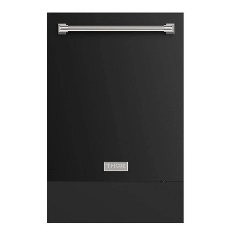 Thor Kitchen Gordon Ramsay 3-Piece Appliance Package - 36-Inch Electric Range with Tilt Panel Touch Control, 36-Inch Refrigerator, and Dishwasher in Black with Stainless Steel Trim