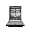 Gordon Ramsay by Thor Kitchen 3-Piece Appliance Package - 48-Inch Gas Range with Double Oven, 36-Inch Refrigerator, and Dishwasher in Stainless Steel with Black Trim