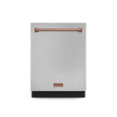 Gordon Ramsay by Thor Kitchen 24 Inch Dishwasher in Stainless Steel with Rose Gold Trim (DW24X8BA99-RSG)