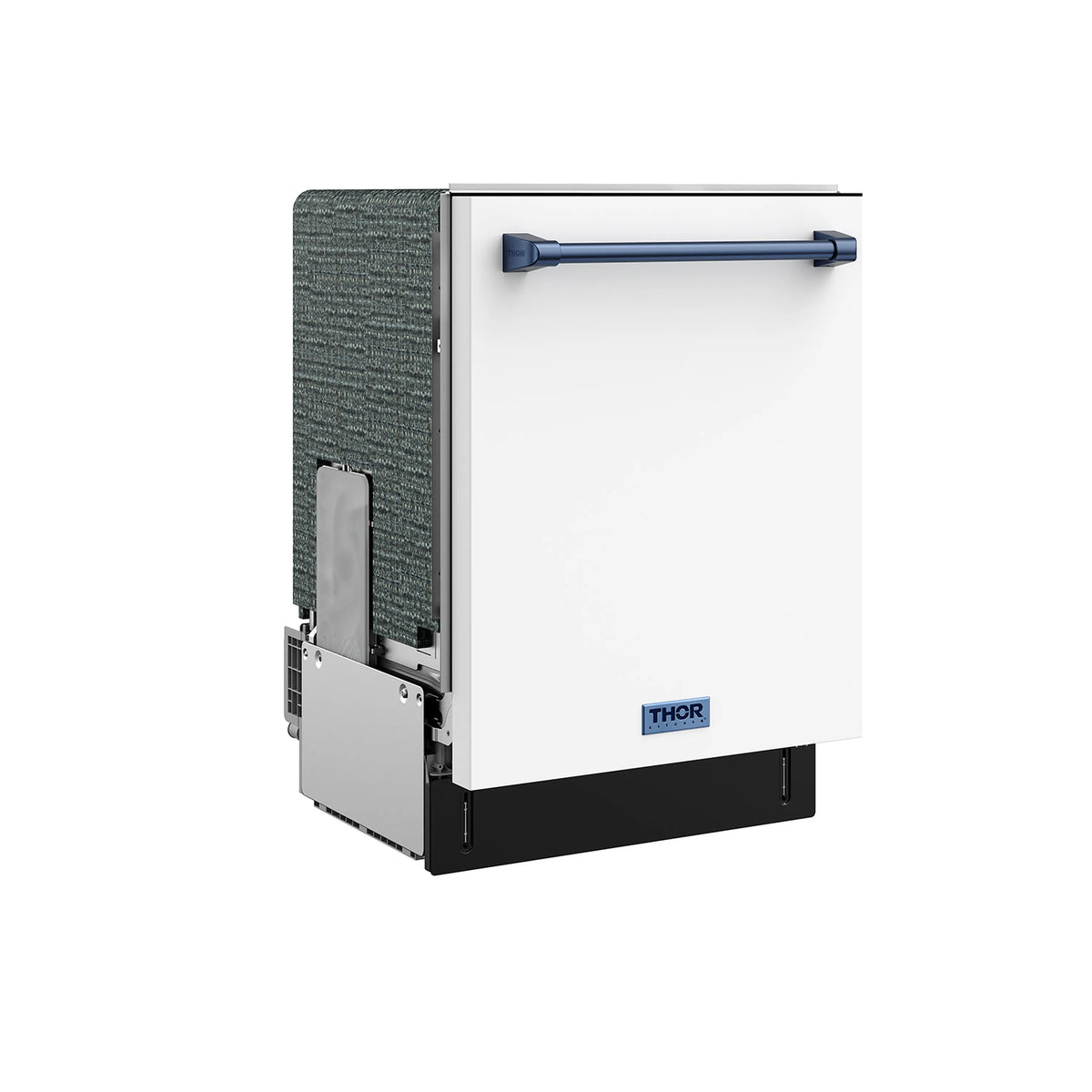 Gordon Ramsay by Thor Kitchen 24-Inch Dishwasher in White with Navy Blue Trim (DW24X8BAW-BLU)