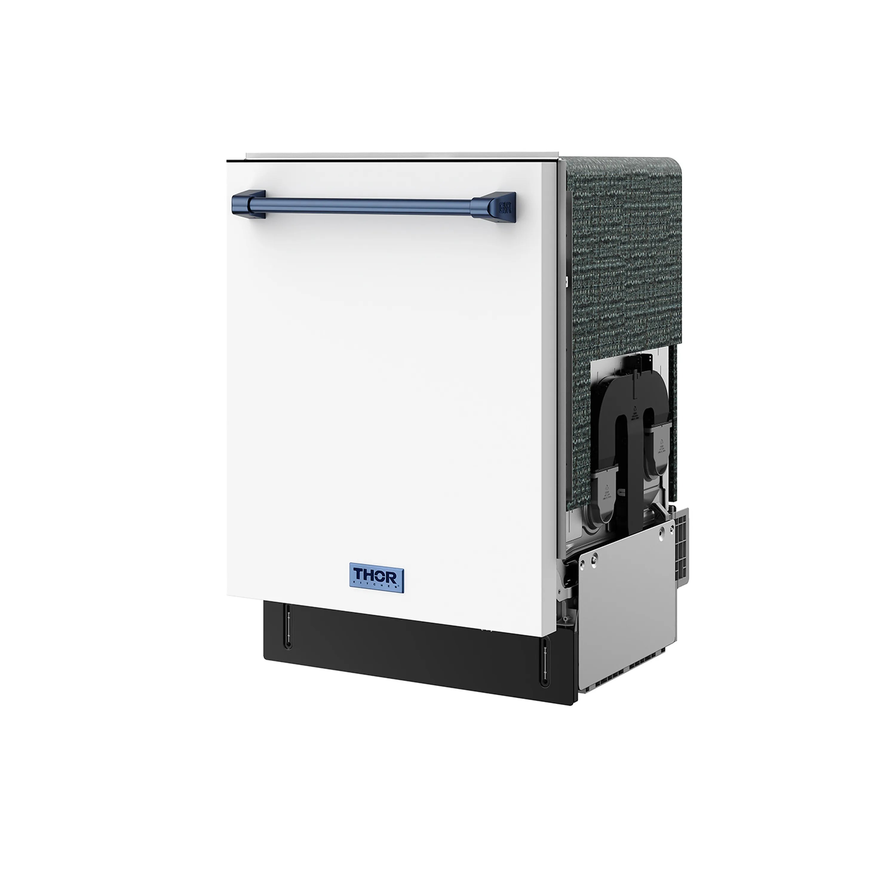 Gordon Ramsay by Thor Kitchen 24-Inch Dishwasher in White with Navy Blue Trim (DW24X8BAW-BLU)