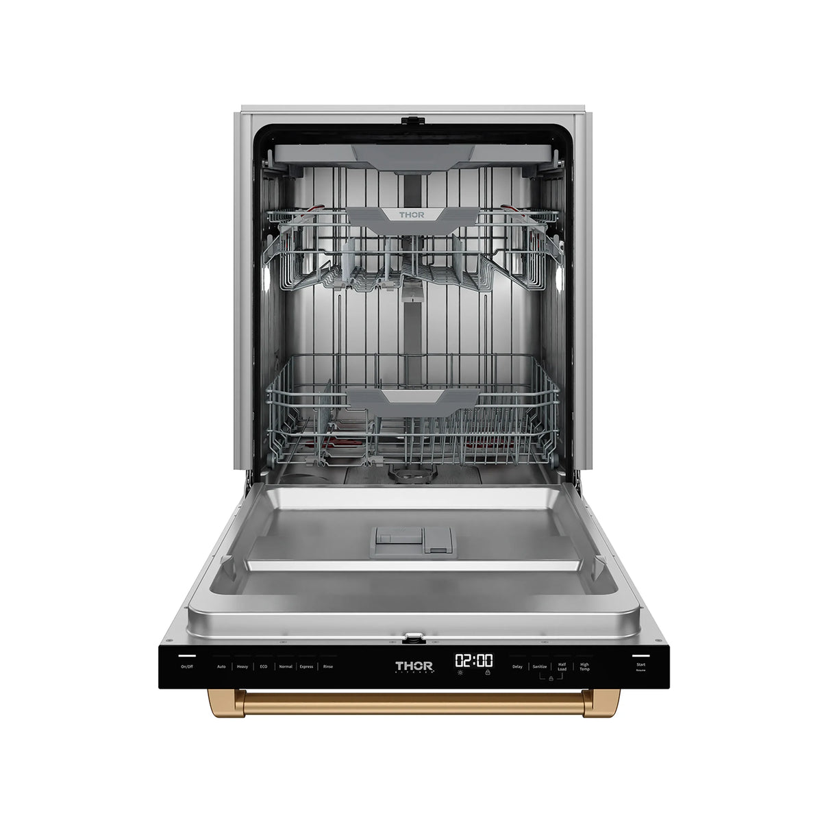Gordon Ramsay by Thor Kitchen 24-Inch Dishwasher in White with Bronze Trim (DW24X8BAW-BRZ)