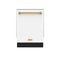 Gordon Ramsay by Thor Kitchen 24-Inch Dishwasher in White with Bronze Trim (DW24X8BAW-BRZ)