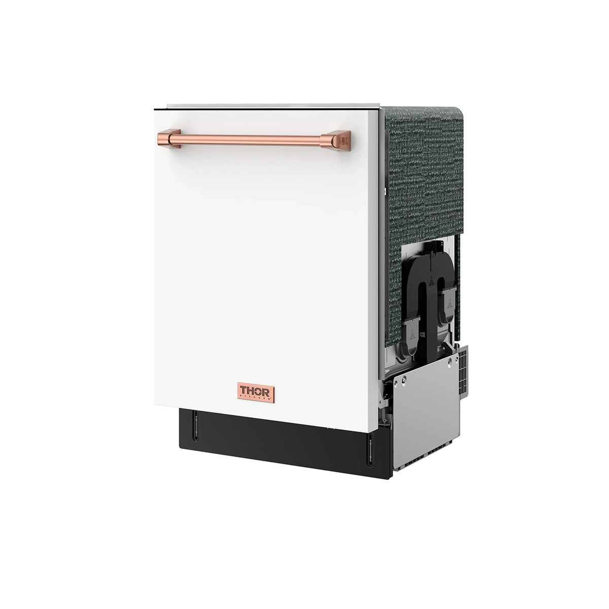Gordon Ramsay by Thor Kitchen 24-Inch Dishwasher in White with Rose Gold Trim (DW24X8BAW-RSG)