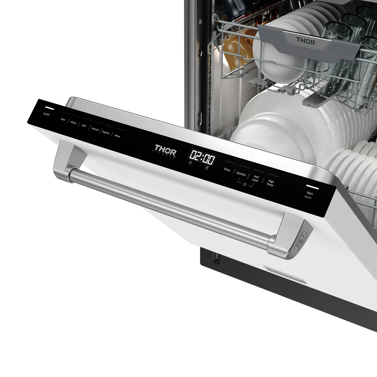 Gordon Ramsay by Thor Kitchen 24-Inch Dishwasher in White with Stainless Steel Trim (DW24X8BAW)