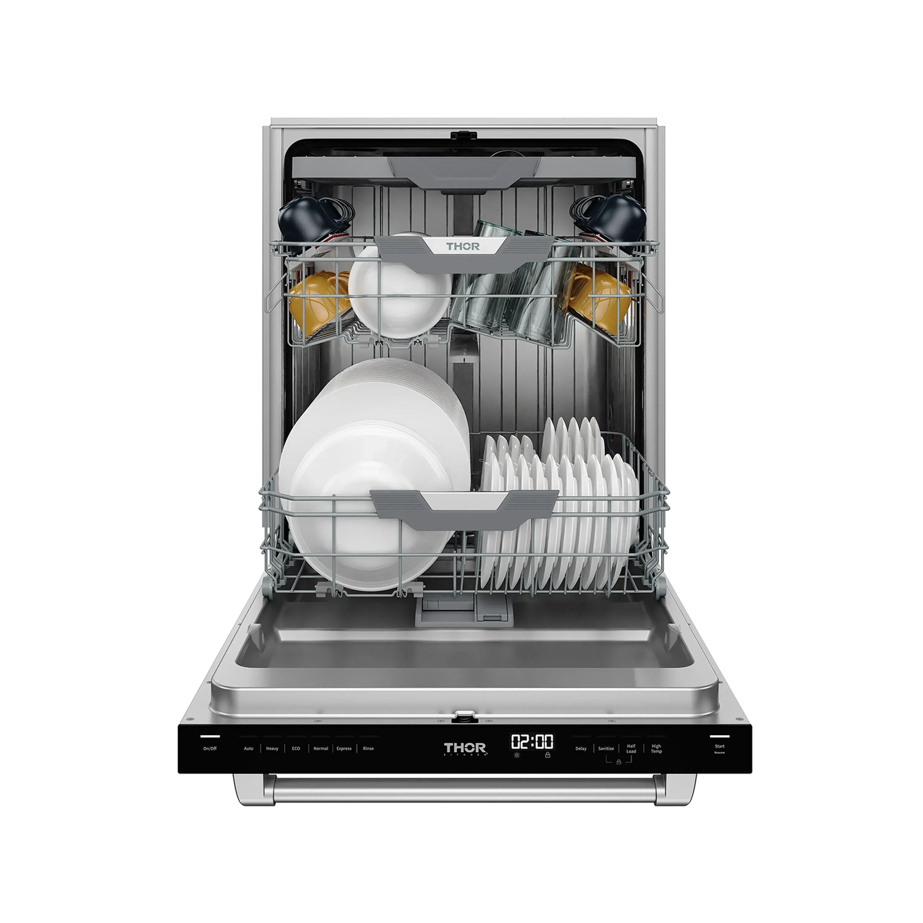 Gordon Ramsay by Thor Kitchen 24-Inch Dishwasher in White with Stainless Steel Trim (DW24X8BAW-SS)