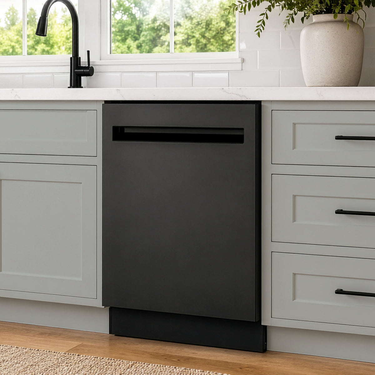 COS-DWI240TTRBK built-in dishwasher in a kitchen setting