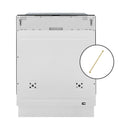 ZLINE Autograph Edition 24-Inch Monument Series 3rd Rack Top Touch Control Tall Tub Dishwasher in Custom Panel Ready with Gold Handle (DWMTZ-24-G)