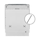 ZLINE Autograph Edition 24-Inch Monument Series 3rd Rack Top Touch Control Tall Tub Dishwasher in Custom Panel Ready with Matte Black Handle (DWMTZ-24-MB)