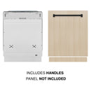 ZLINE Autograph Edition 24-Inch Monument Series 3rd Rack Top Touch Control Tall Tub Dishwasher in Custom Panel Ready with Matte Black Handle (DWMTZ-24-MB)