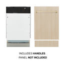ZLINE Autograph Edition 18-Inch Tallac Series 3rd Rack Top Control Dishwasher in Custom Panel Ready with Polished Gold Handle (DWVZ-18-G)