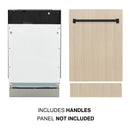 ZLINE Autograph Edition 18-Inch Tallac Series 3rd Rack Top Control Dishwasher in Custom Panel Ready with Matte Black Handle (DWVZ-18-MB)