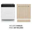ZLINE Autograph Edition 24-Inch Tallac Series 3rd Rack Top Control Built-In Tall Tub Dishwasher in Custom Panel Ready with Champagne Bronze Handle (DWVZ-24-CB)