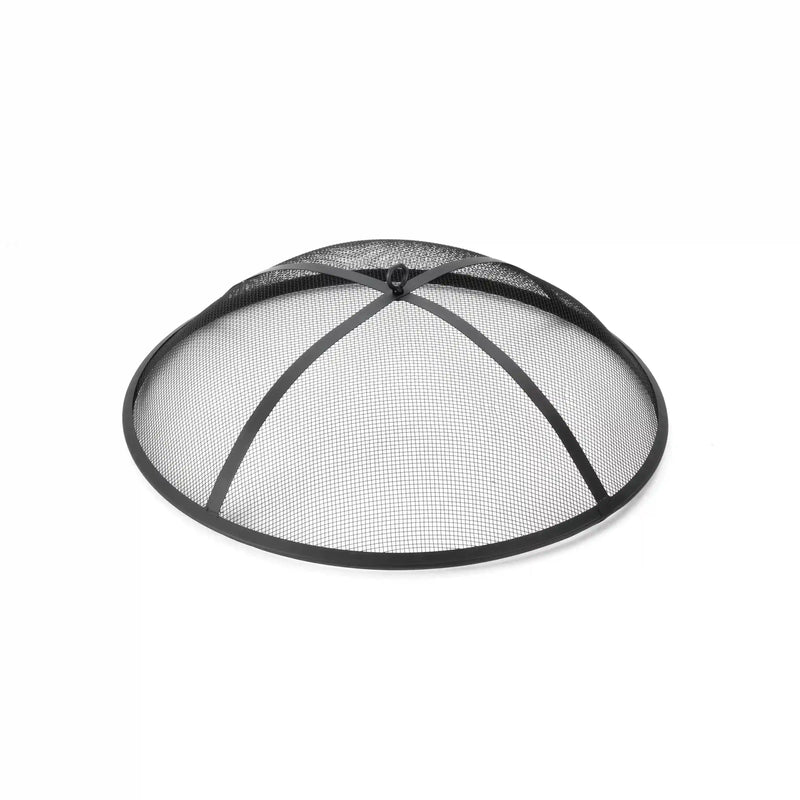 Deko Living 27-Inch Round Outdoor Steel Wood Burning Fire Pit with Cooking Grill and Spark Screen (COB10514)