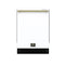 Forno Stella 24-Inch Built-in Dishwasher in White with Antique Brass Handle, Tall Tub, Top Touch Control, Quiet 44 dBA, Soil-Sensing Capable, NSF & ENERGY STAR (FDWBI8010-24WHT)