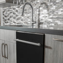 ZLINE 24-Inch Dishwasher in Black Matte with Stainless Steel Tub and Modern Style Handle (DW-BLM-H-24)