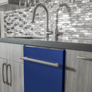 ZLINE 24-Inch Dishwasher in Blue Matte with Stainless Steel Tub and Modern Style Handle (DW-BM-H-24)